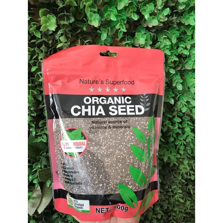 Hạt chia hữu cơ Healthy Nuts And Seeds Organic 500g của Úc