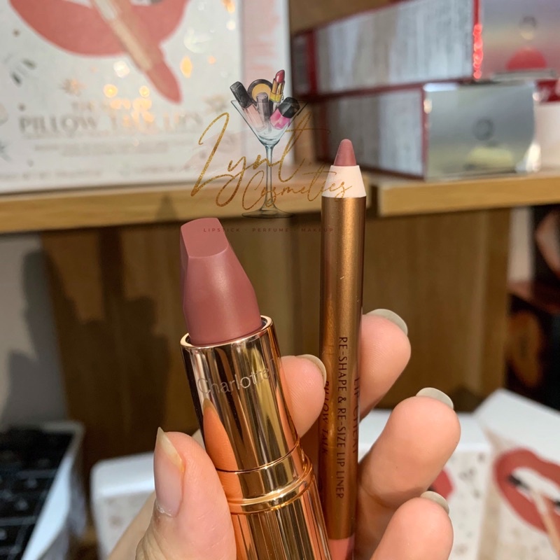 [Ảnh test son chính chủ] Set son và chì viền môi Charlotte Tilbury Pillow Talk 💞 | BigBuy360 - bigbuy360.vn