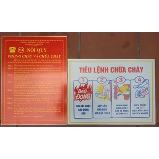 Nội quy _tiêu lệnh_cấm lửa_cấm thuốc /Bộ nội quy tiêu lệnh pccc chuẩn theo yêu cầu phòng cháy