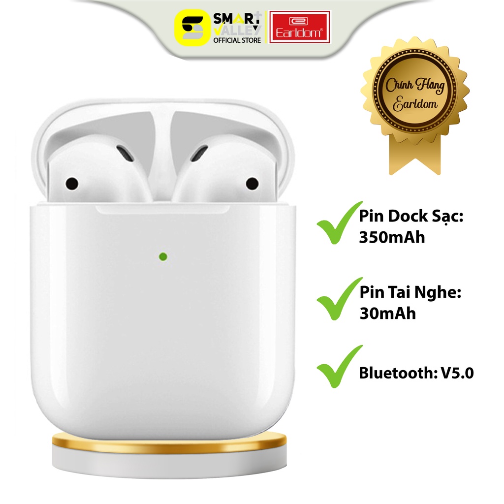 Tai nghe bluetooth không dây true wireless Earldom TWS8 thiết kế sang trọng và nhỏ gọn âm thanh sống động chân thực