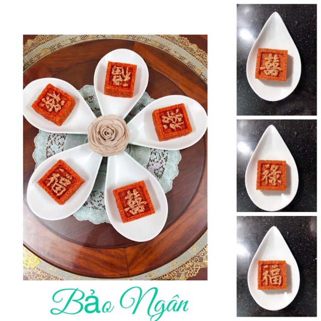 KHUÔN XÔI VUÔNG CHỮ HỶ 8cm