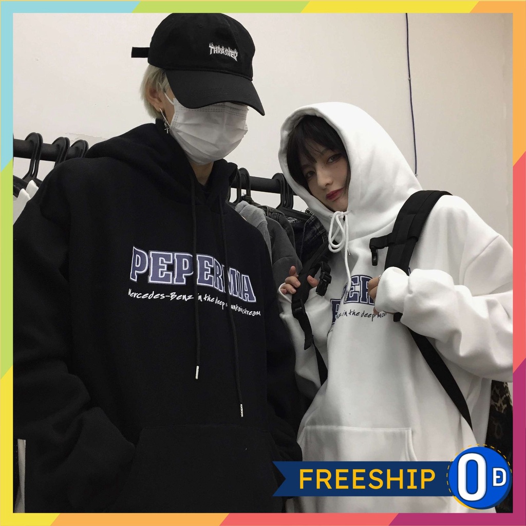 Áo khoác hoodie nam nữ Pepper Putastore,Áo sweater nỉ from rộng Unisex chất đẹp dày dặn