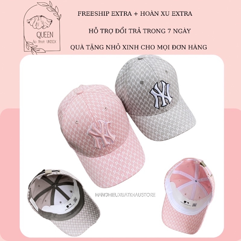 Nón /Mũ thời trang nam nữ hottrend logo N..Y ( xám, hồng)