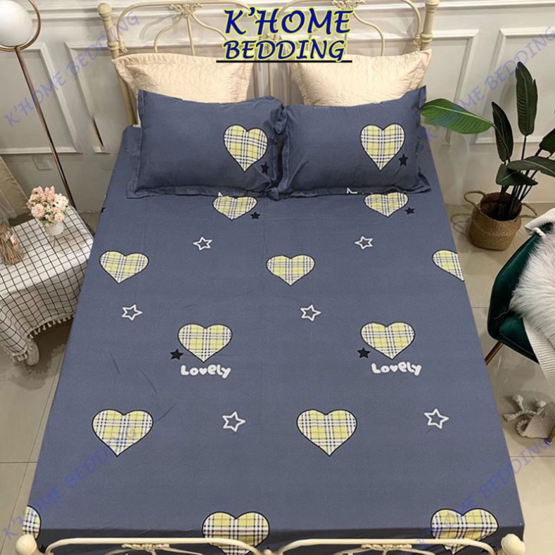 Bộ ga giường cotton poly 3 món nhiều mẫu lựa chọn 1m6 1m8