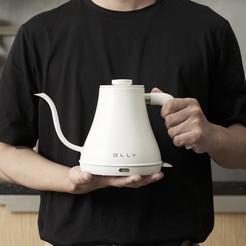 Ấm Điện Siêu Tốc Pour Over Smart Mini OLLY Hàn Quốc | Ấm rót drip cao cấp tích hợp điện thông minh