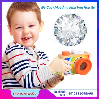 Đồ chơi gỗ an toàn cho trẻ-máy ảnh kính vạn hoa đồ chơi gỗ