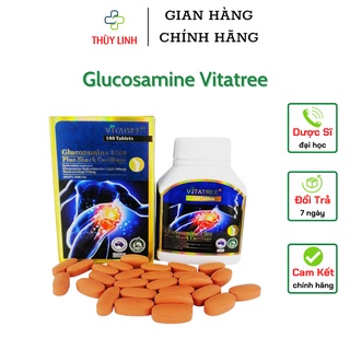 Viên Bổ Xương Khớp và Sụn Giúp Làm Lành Tổn Thương Do Vận Động Glucosamine Vitatree - Hộp 100 Viên