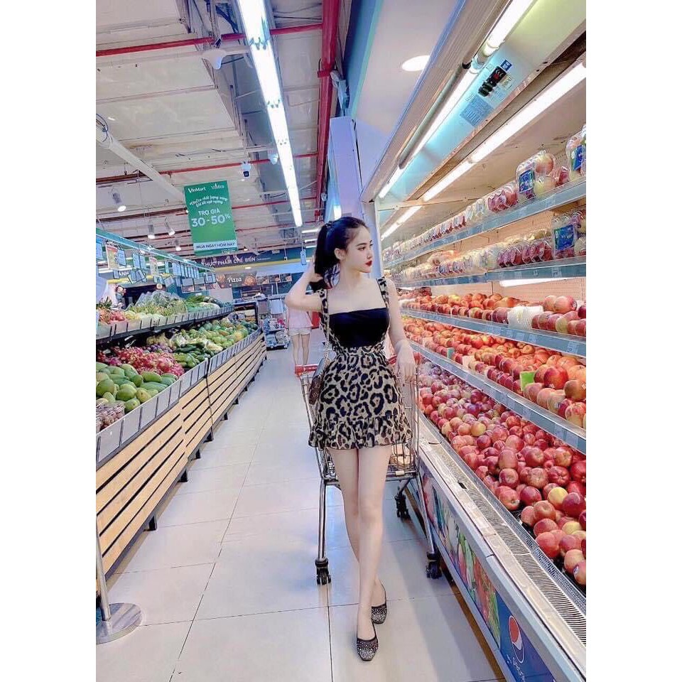 Yếm da beo có kèm quần váy | BigBuy360 - bigbuy360.vn