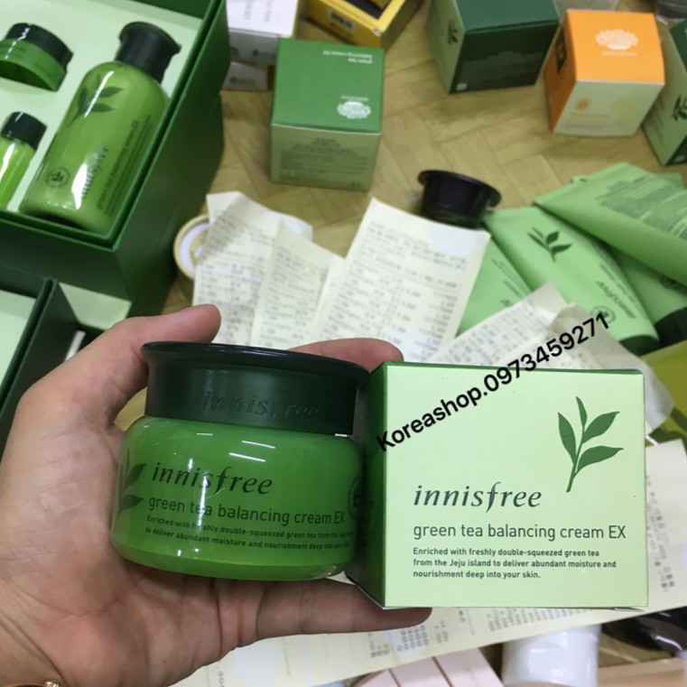 Kem dưỡng da trà xanh Innisfree banlancing cream EX mới