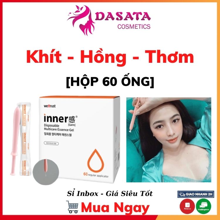 [HỘP 60 ỐNG] Inner Gel Đũa Thần Se Khít Vùng Kín Làm Hồng Cô Bé Gel Phụ Khoa Dung Dịch Vệ Sinh Phụ Nữ Số 1 Hàn Quốc