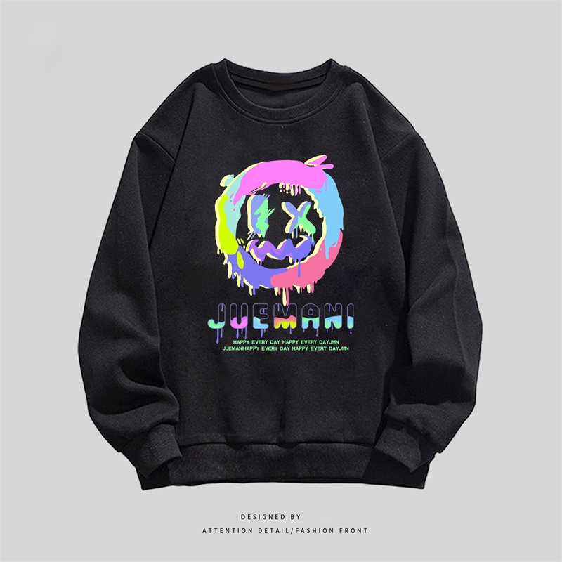 Áo thun nữ NRVP dài tay dáng rộng in hình phong cách Hàn Quốc mới