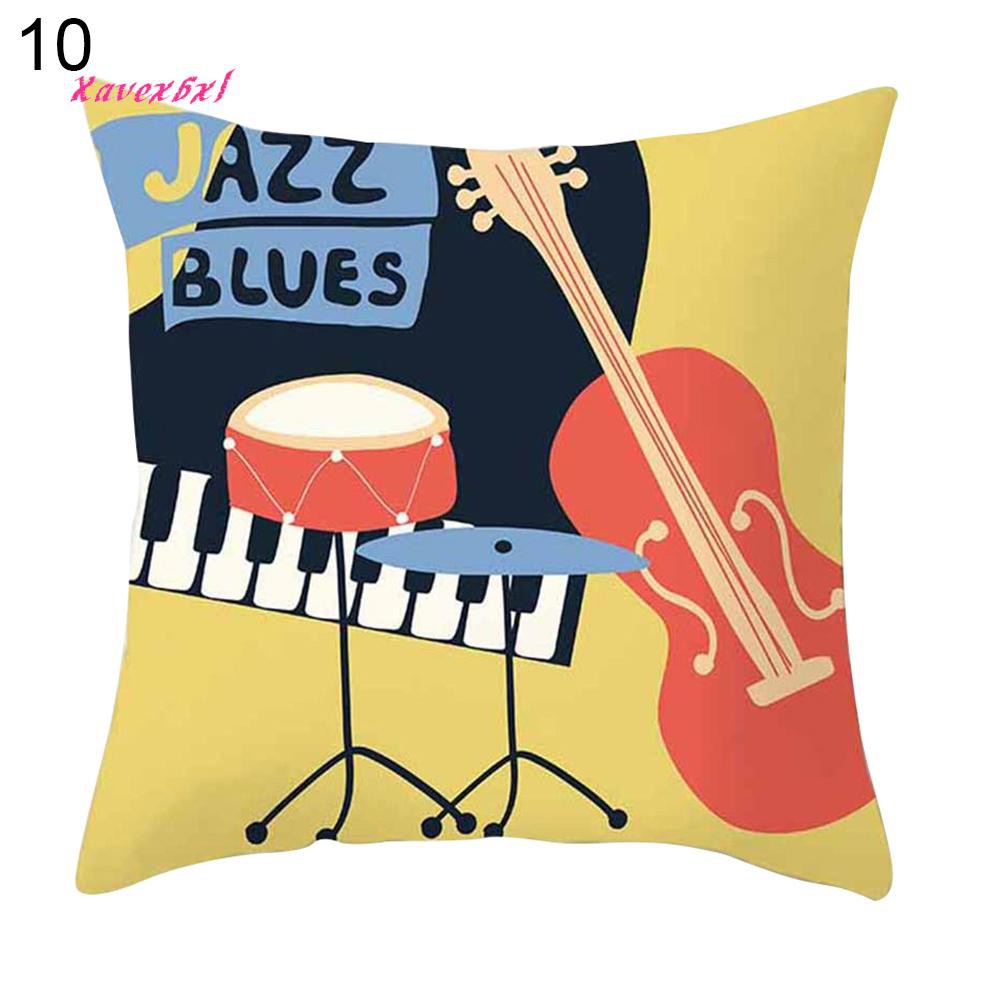 XA_Music Piano Violin Square Throw Pillow Case Cushion Cover Home Sofa Car Decor