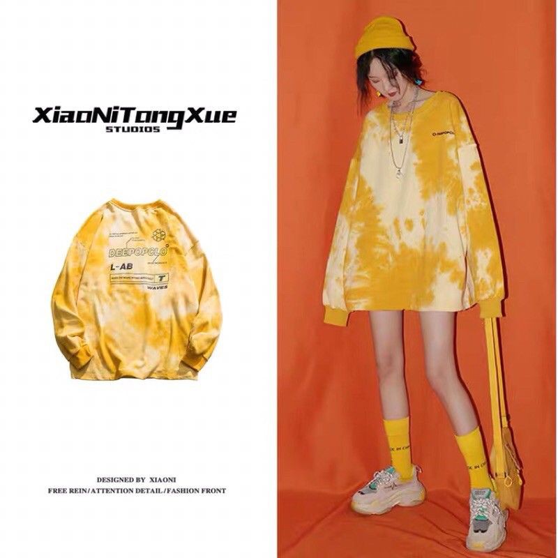 Áo sweater hoodie loang màu form rộng ORDER 341 - Quảng Châu