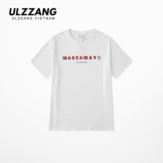 Áo thun tay lỡ ULZZANG 100% cotton dáng unisex form rộng in chữ makeaway | BigBuy360 - bigbuy360.vn