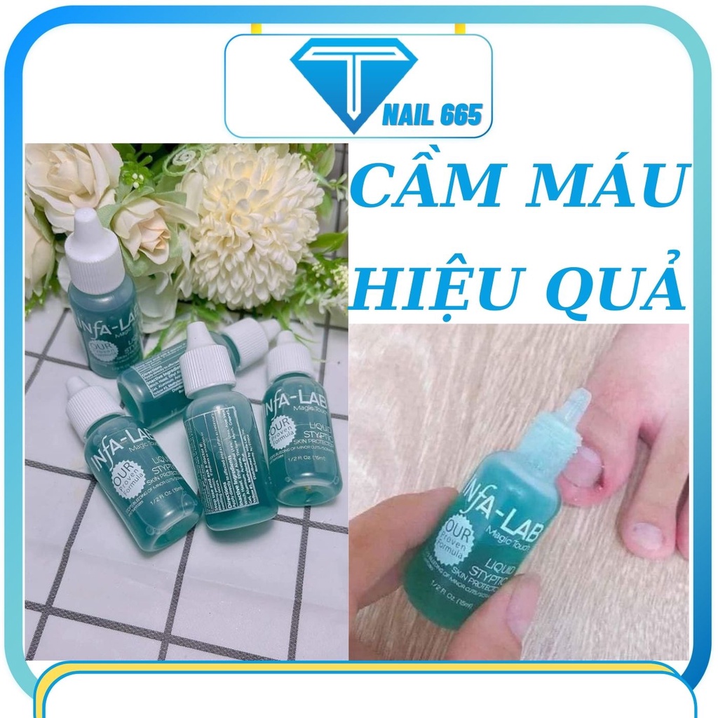 Dung dịch cầm máu INFA-LAB lọ 15ml , Cầm máu móng nail khi nhặt da lấy khóe tay chân