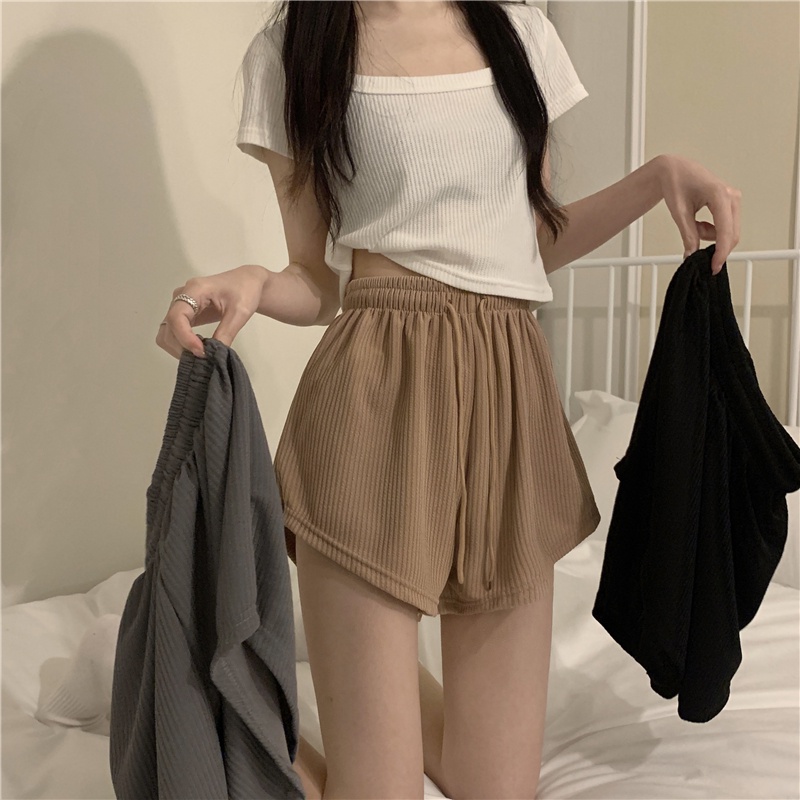 Quần Short Thể Thao Lưng Thun Ống Rộng Cho Nữ