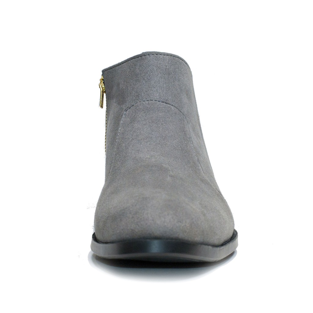 Giày Chelsea Boot Nam Cổ Khóa Rất Dễ Xỏ Da Búc Màu Xám Cực Đẹp - CB521-bucxamkhoa(HL)- Kèm Vòng Gỗ Huyết Long