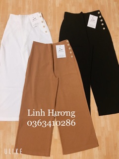 Quần lửng ống rộng 5 khuy