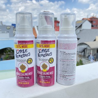 Xịt mũi Little Remedies Sterile Saline Mist chai 85 gram