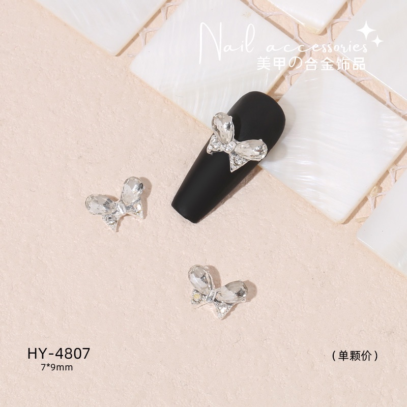 Phụ Kiện Trang Trí Móng Tay Nghệ Thuật Bằng Hợp Kim Hình Nơ Đính Đá Toàn Diện 3D Thời Trang Mới 2022