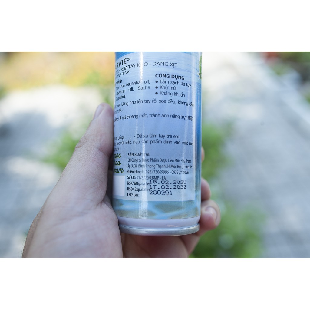 Dung dịch rửa tay khô Pharvie - Chai bằng thiếc, dạng xịt. | BigBuy360 - bigbuy360.vn