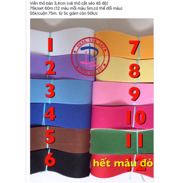 150k giảm còn 120k combo 2set viền thô