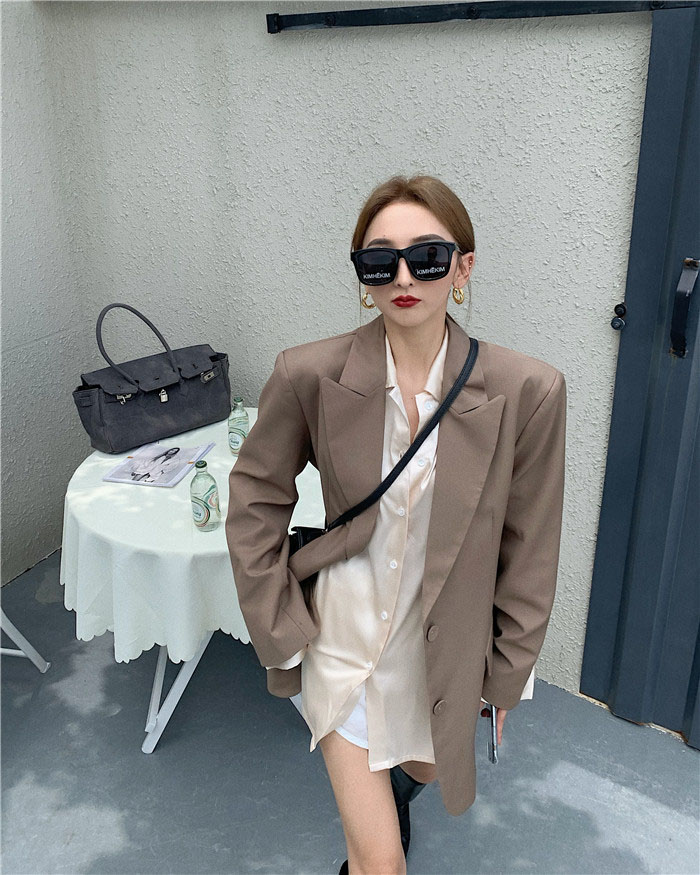 Áo sơ mi IELGY chiffon dáng rộng nhiều màu sắc tùy chọn thời trang mùa hè cho nữ