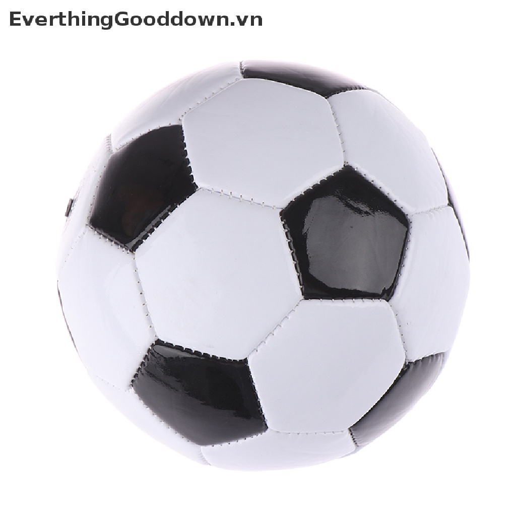 Everthinggooddown 1 Quả Bóng Đá Bằng Nhựa PVC Size 2 Màu Trắng Đen Cổ Điển Cho Bé