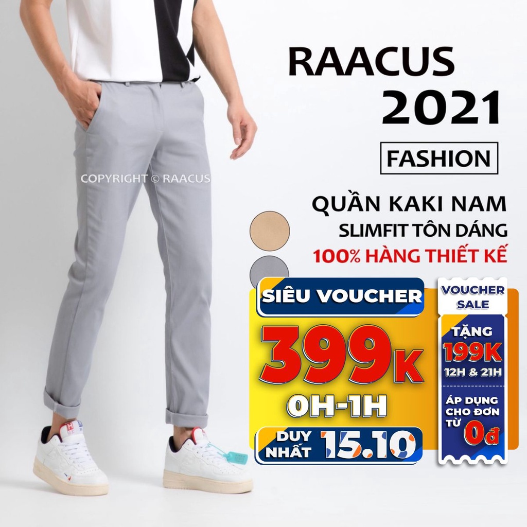 Quần dài nam kaki ống suông unisex đẹp RAACUSSTORE, quần baggy nam kaki dáng slimfit ulzzang-Q211 - HÀNG MỚI VỀ