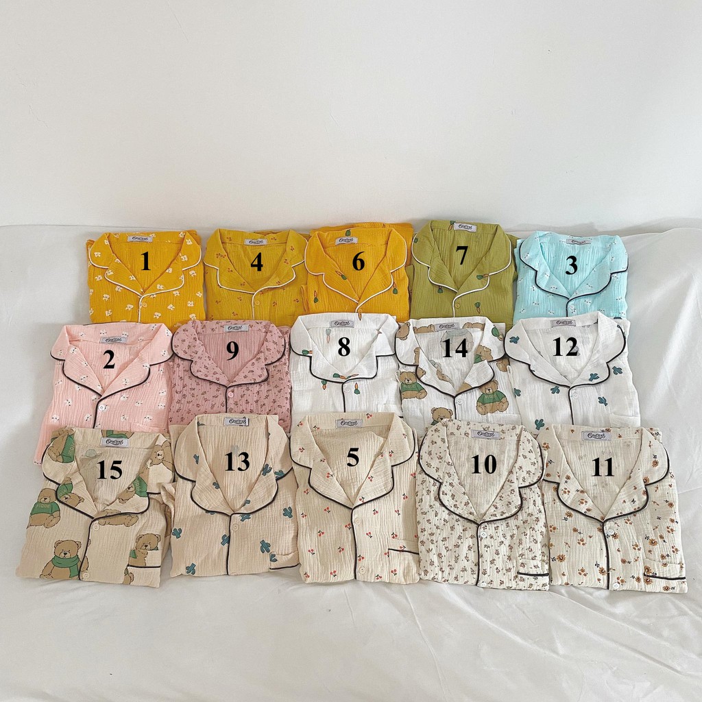 Bộ đồ ngủ pijama nữ ngắn tay chất xô đũi in hình dễ thương - The Sweater Weather | BigBuy360 - bigbuy360.vn