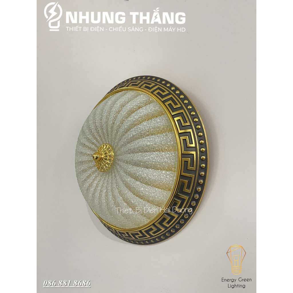 Đèn Ốp Trần Đa Giác OT-022DA Decor Phong Cách Vintage - Đường Kính 30cm - 3 Chế Độ Ánh Sáng - Bảo Hành 1 Năm