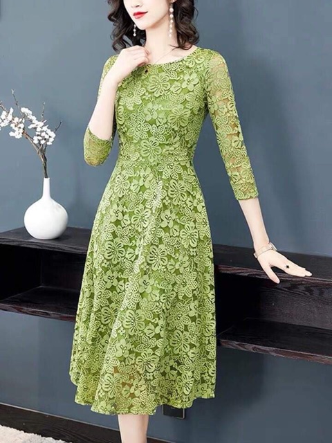 Đầm ren lụa nữ cao cấp kiểu dáng sang chảnh quyến rũ NP1169