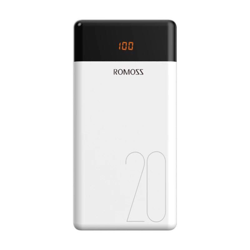 Pin sạc dự phòng Romoss LT20 20.000mAh cao cấp 3 cổng input Micro - Lightning - Type C-Hàng trưng bày vỏ cũ, thanh lý