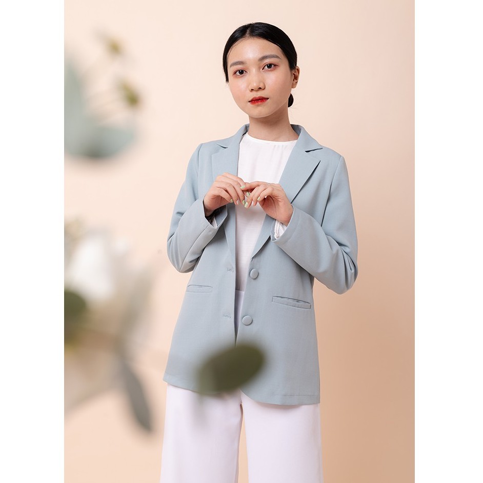 Áo vest nữ blazer KHÀN màu xanh mint tà bầu tay dài áo khoác công sở tay dài 1 lớp phong cách Hàn Quốc | BigBuy360 - bigbuy360.vn