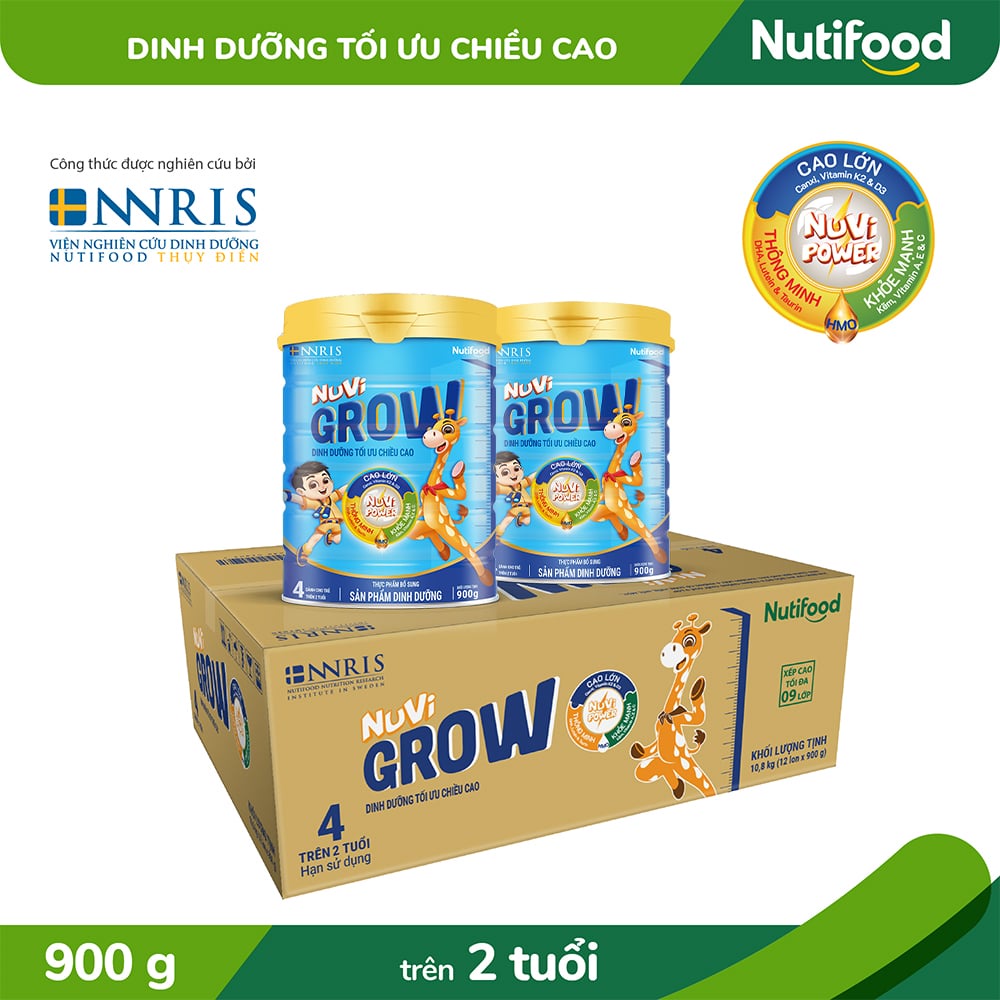 Sữa Bột Nutifood NUVI GROW 4 900g/lon