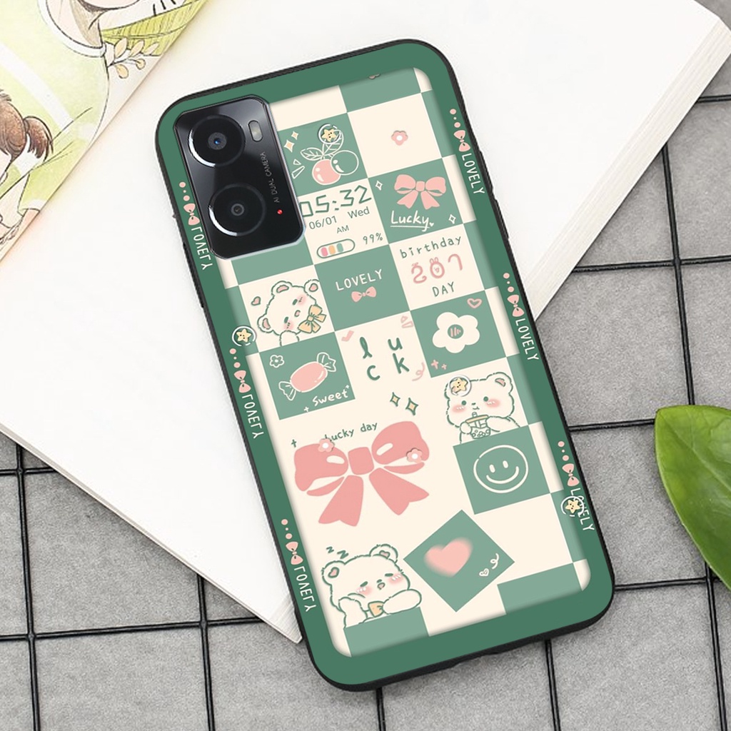 Ốp lưng Oppo A36 / A76 / A96 4G in hình cao cấp mẫu kẻ caro,mikenbe@r siêu hot