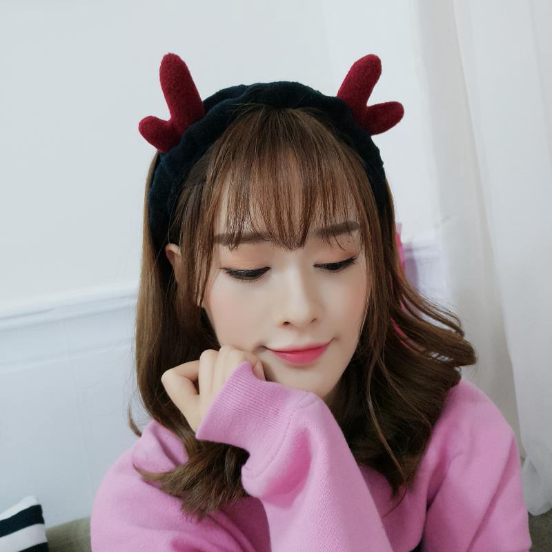 Băng đô nhung trang trí sừng tuần lộc chủ đề giáng sinh
