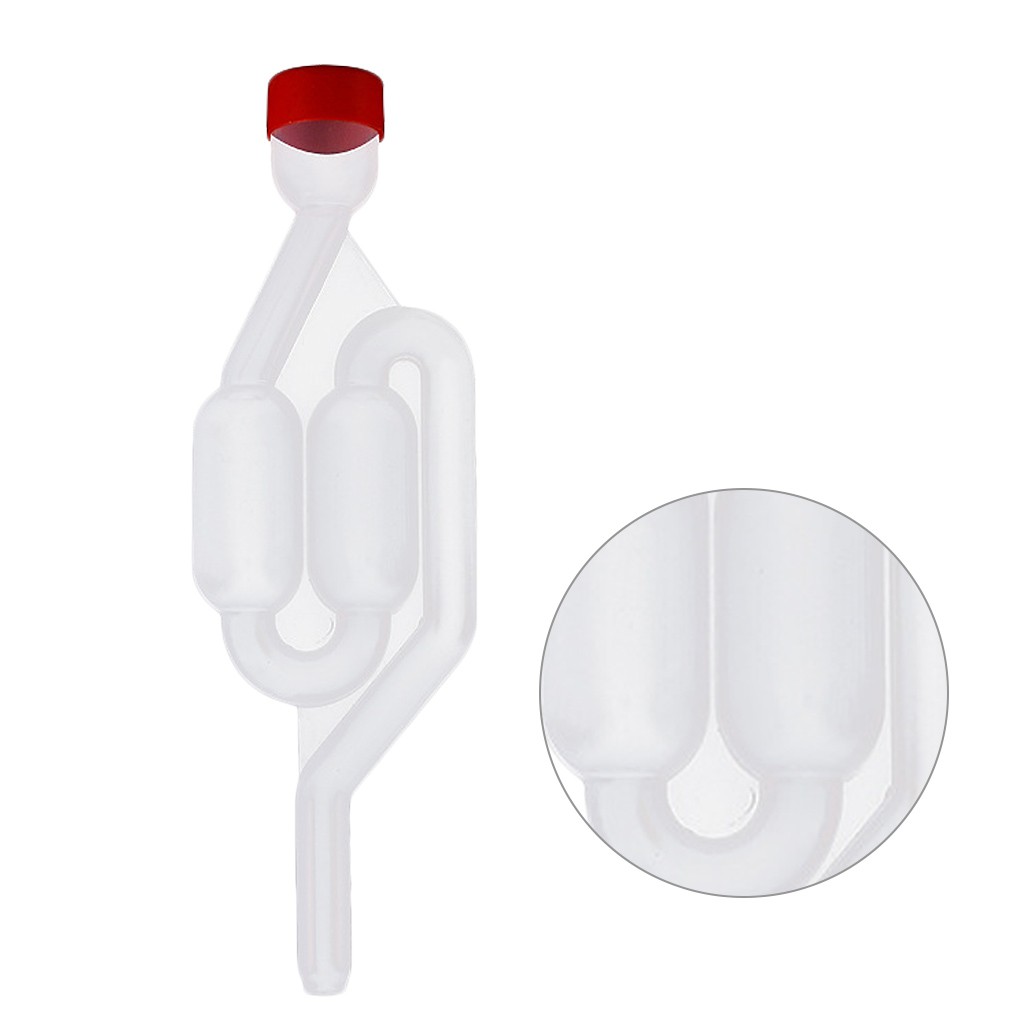 【VOLLTER】 Homebrew Wine Fermentation Airlock Valve Plastic One-Way Exhaust Water Seal Bubble Grommet Beer Brewing Tool