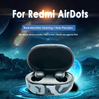 Vỏ bọc hộp sạc tai nghe Xiaomi Redmi Airdots bluetooth không dây bằng silicone chống trầy xước họa tiết rằn ri