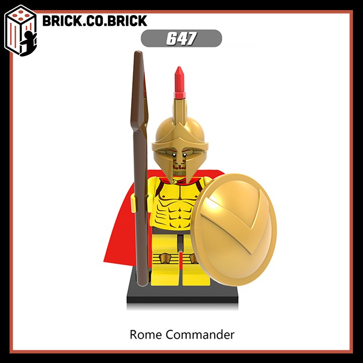 Lính Roma trung cổ nhân vật hiệp sĩ - Đồ chơi lắp ghép sáng tạo non lego - Castle Minifgure X0164