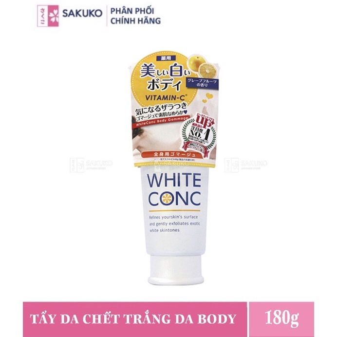 Tẩy da chết trắng da body (180g)-[Hàng Nhật Nội Địa]