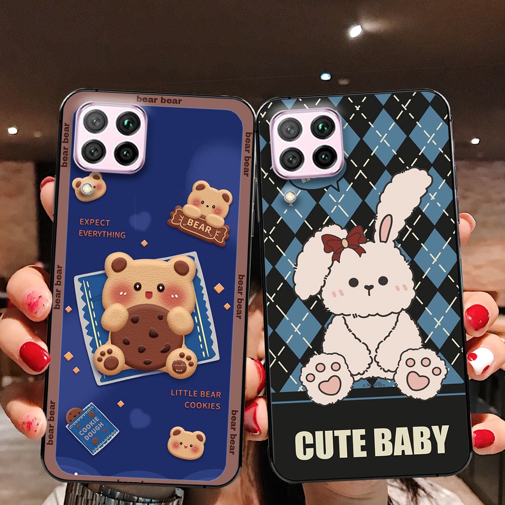 Ốp lưng Huawei Nova 7i in hình cute, chú gấu tinh nghịch siêu chất siêu rẻ