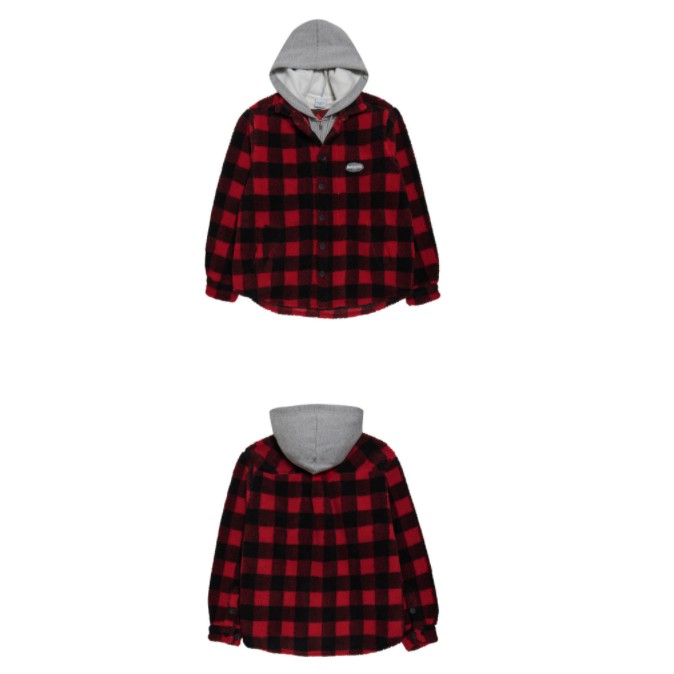 ÁO KHOÁC CÓ MŨ ADLV CHECK HOODIE JACKET RED