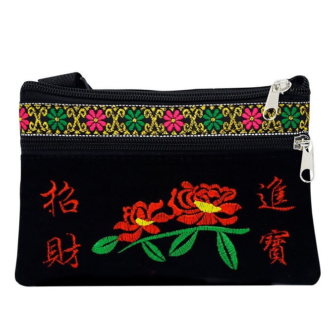 Túi Xách Canvas Thêu Họa Tiết Thổ Cẩm Thời Trang Cho Nữ