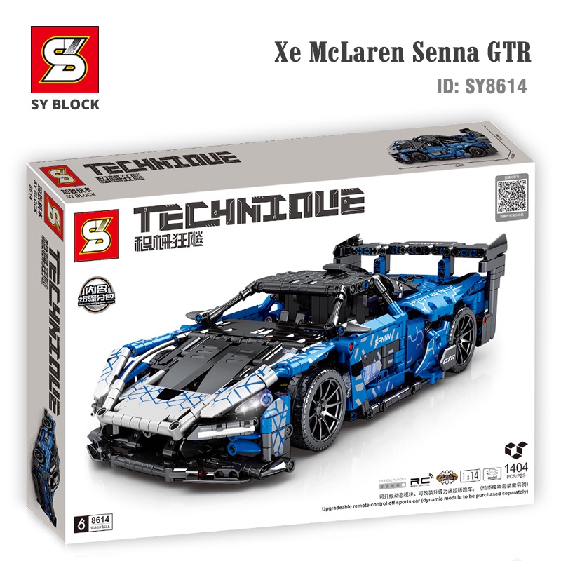 Đồ chơi lắp ráp xe Technic mô hình Xe đua McLaren Senna GTR - SY BLOCK 8614