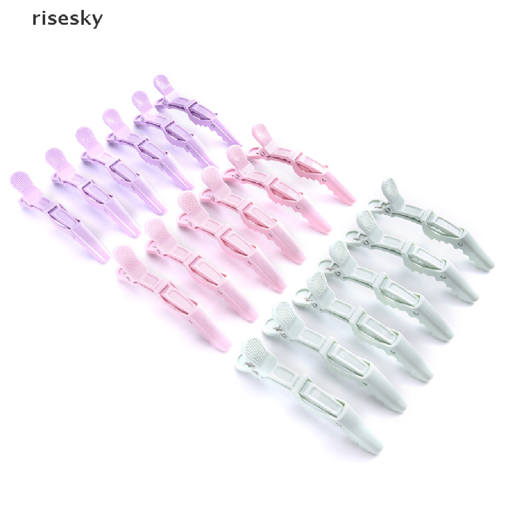 Set 6 Kẹp Tóc Cá Sấu Bằng Nhựa Màu Sắc Kẹo Ngọt ♨Trên đó