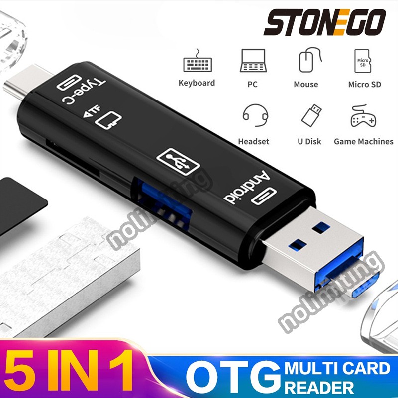 Đầu Đọc Thẻ Nhớ Usb / Micro Usb / Sd Tf 5 Trong 1