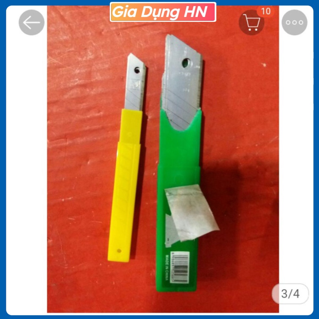 Hộp lưỡi dao dọc giấy 10cái ,loại tốt