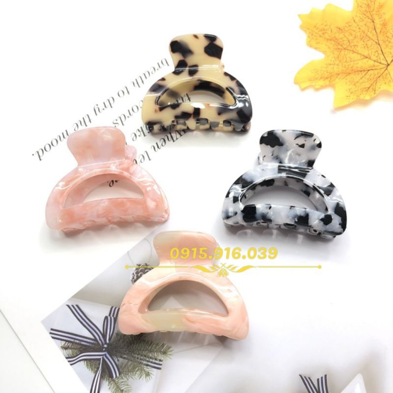 Kẹp Tóc Nhựa Vòng Cung Phối Màu, kẹp càng cua nhựa arylic