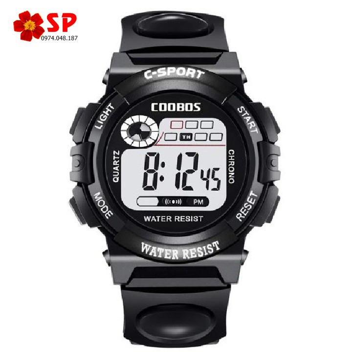 ĐỒNG HỒ TRẺ EM - ĐỒNG HỒ BÉ TRAI BÉ GÁI COOBOS 0118 -  ĐÈN LED 7 MÀU NHIỀU CHỨC NĂNG - CÓ SỈ SLL
